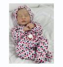 Bebê Reborn Menina Shopia Realista Molde Lou Lou Corpo Inteiro Silicone Toma Banho Olhos Fechados Cabelo Fio a Fio Enxoval Completo PRON