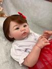 Bebe Reborn Menina Silicone Cabelo Fio a Fio Baby