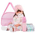 Bebe Reborn Menina Silicone Princesa Castanho Boneca Barata