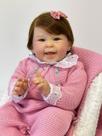 Bebê Reborn Menina Sorrindo Realista Toma Banho Silicone