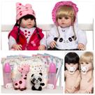 Bebe Reborn Meninas Gêmeas Girafa Panda Pelúcia Pode Banho Bebe Reborn Meninas Gêmeas Girafa Panda Pelúcia Pode Banho