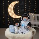 Bebe Reborn Menino 100% Silicone Boneco Pandinha + Enxoval Completo