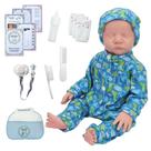 Bebê Reborn Menino Corpo Silicone Com Bolsa Acessórios