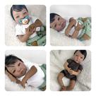 Bebê Reborn Menino Negro Realista Molde Shian Feito à Mão Cabelo Fio a Fio Olhos Castanhos 50cm, 2kg Enxoval Completo ENTREGA IMEDIATA