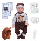 Bebê Reborn Menino Realista Corpo Silicone Capivara Pelúcia