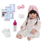 Bebê Reborn Morena Articulado 46cm Enxoval Fofinha 11 Itens