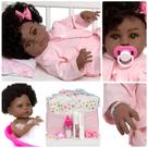 Bebe Reborn Negra Enxoval Completo 21 Itens Envio Imediato Bebe Reborn Negra Enxoval Completo 21 Itens Envio Imediato