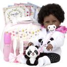 Bebe Reborn Negra Princesa Pandinha Linda Com Kit 21 Itens Bebe Reborn Negra Princesa Pandinha Linda Com Kit 21 Itens