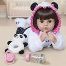 Bebe Reborn Panda De Silicone Marca New Happy Com Pelúcia