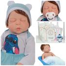 Bebê Reborn Realista Cabelo Fio a Fio Stitch com Pelúcia