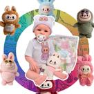 Bebê Reborn Realista Corpo de Silicone Com Pelúcia Kit Itens