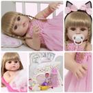 Bebe Reborn Realista Menina Coelhinha Loira Enxoval Luxo