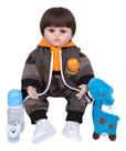 Bebê Reborn Realista Panda 47cm Npk