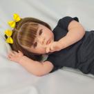 Bebê reborn realista pode tomar banho artesanal, menina