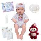 Bebê Reborn Realista Princesa 43cm Roupa Labubu Itens