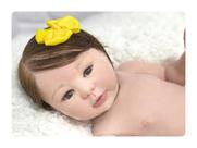 Bebê Reborn Realista Silicone, Princesa Enxoval Completo