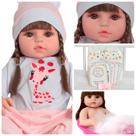 Bebê Reborn Recém Nascida Olhos Castanhos Pijama Girafa Bebê Reborn Recém Nascida Olhos Castanhos Pijama Girafa