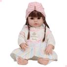 Bebê Reborn Silicone Com Lindos Cabelos Castanhos Turbante