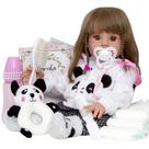 Bebe Reborne Menina Panda com 15 Acessórios Envio Imediato Bebe Reborne Menina Panda com 15 Acessórios Envio Imediato