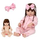 Bebe Tipo Reborn Gatinha Menina 46cm Completa