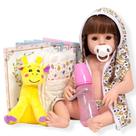 Bebe Tipo Reborn Girafinha Baby Com Chupeta 13 Itens Enxoval