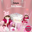 Bebe Tipo Reborn Girafinha Cabelo Castanho Linda Carrinho Envio imediato Barata