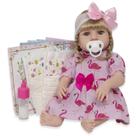 Bebe Tipo Reborn Menina Princesa Com Chupeta 13 Itens