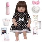 Bebe Tipo Reborn Nicole Vestido Bolinha Completa Pode Molhar
