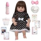 Bebe Tipo Reborn Nicole Vestido Bolinha Completa Pode Molhar