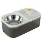 Bebedouro e Comedouro em Inox Elétrico para Pets Com Fonte 2 em 1