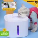 Bebedouro Elevado Automático para Pets 2,5L com Filtro Fonte Elétrica Silenciosa para Gatos e Cães Pequenos
