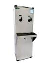 BEBEDOURO INDUSTRIAL DE AGUA GELADA PURIFICADOR DE COLUNA EM AÇO INOX 25L 220v 2 TORNEIRAS ECOBLU