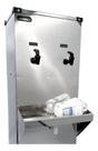 BEBEDOURO INDUSTRIAL DE AGUA GELADA PURIFICADOR DE COLUNA EM AÇO INOX 25L 220v 2 TORNEIRAS ECOBLU