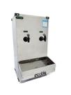 Bebedouro industrial de agua gelada purificador de coluna em aço inox 25l de bancada 127v 2 torneiras ecoblu