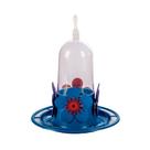 Bebedouro Jel Plast Pet Piu Bandeja com Poleiro Azul para Beija-Flor - 250ml