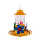 Bebedouro Jel Plast Pet Piu Luxo Chapéu com Poleiro Amarelo para Beija-Flor - 250ml