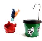 Bebedouro Verde Para Gato - Fonte + Comedouro