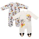 Bebês recém-nascidos Footies Disney Mickey Mouse, pacote com 2 unidades, 3-6 m Bebês recém-nascidos Footies Disney Mickey Mouse, pacote com 2 unidades, 3-6 m