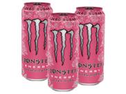 Bebida Monster Ultra Rosá Importado 500ml - 3 Latas