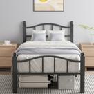 Bed Frame Blbeed Twin Metal Noise Free Storage Black
