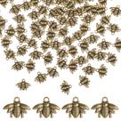 Bee Charms QXUJI 100 unidades para fabricação de joias, colar e pulseira