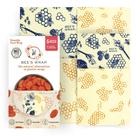 Bee's Wrap Food Wrap, pacote com 5 pacotes de cera de abelha orgânica reutilizável