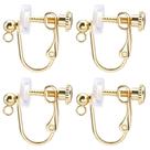 Beebeecraft 20 Peças de Bases para Brincos de Pressão Banhadas a Ouro 18K