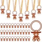 Beeveer, 50 peças, chupetas para bebês, design de urso acrílico com colar Beeveer, 50 peças, chupetas para bebês, design de urso acrílico com colar
