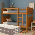 Beliche 2 em 1 com Colchões Premium Super Macios e Aconchegantes Grade de Segurança Completa