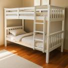 Beliche Adulto Cama Solteiro De Madeira Maçiça De Pinus Branco Beliche Branco