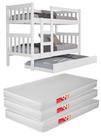 Beliche Capri 100% MDF reforçada Com Cama Auxiliar + 3 Colchões D20 188x88cm