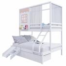 Beliche Casinha Reta Casal 2 Gav Escorregador Cortina Rosa