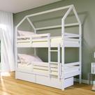 Beliche Casinha Solteiro Slim 2 Gav Proteção Branco