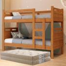 Beliche Com Colchão Reforçada até 100kg com Proteção Superior Total Vira Duas Camas